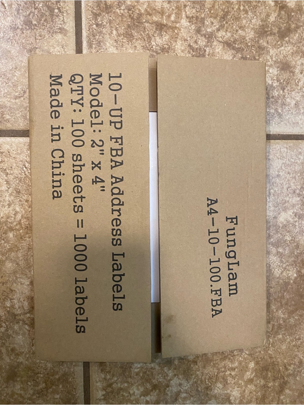 glam Brown Kraft Shipping Address Labels - 2 x 4" Sheets